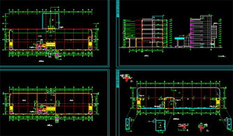 某公司办公楼cad建筑施工图设计平面图下载 cad图纸图片大全 编号 16793618