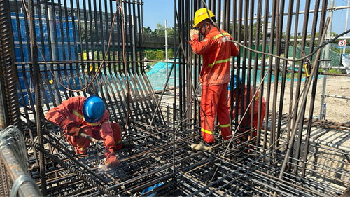 保项目建设,他们用汗水浇筑桥梁 筋骨